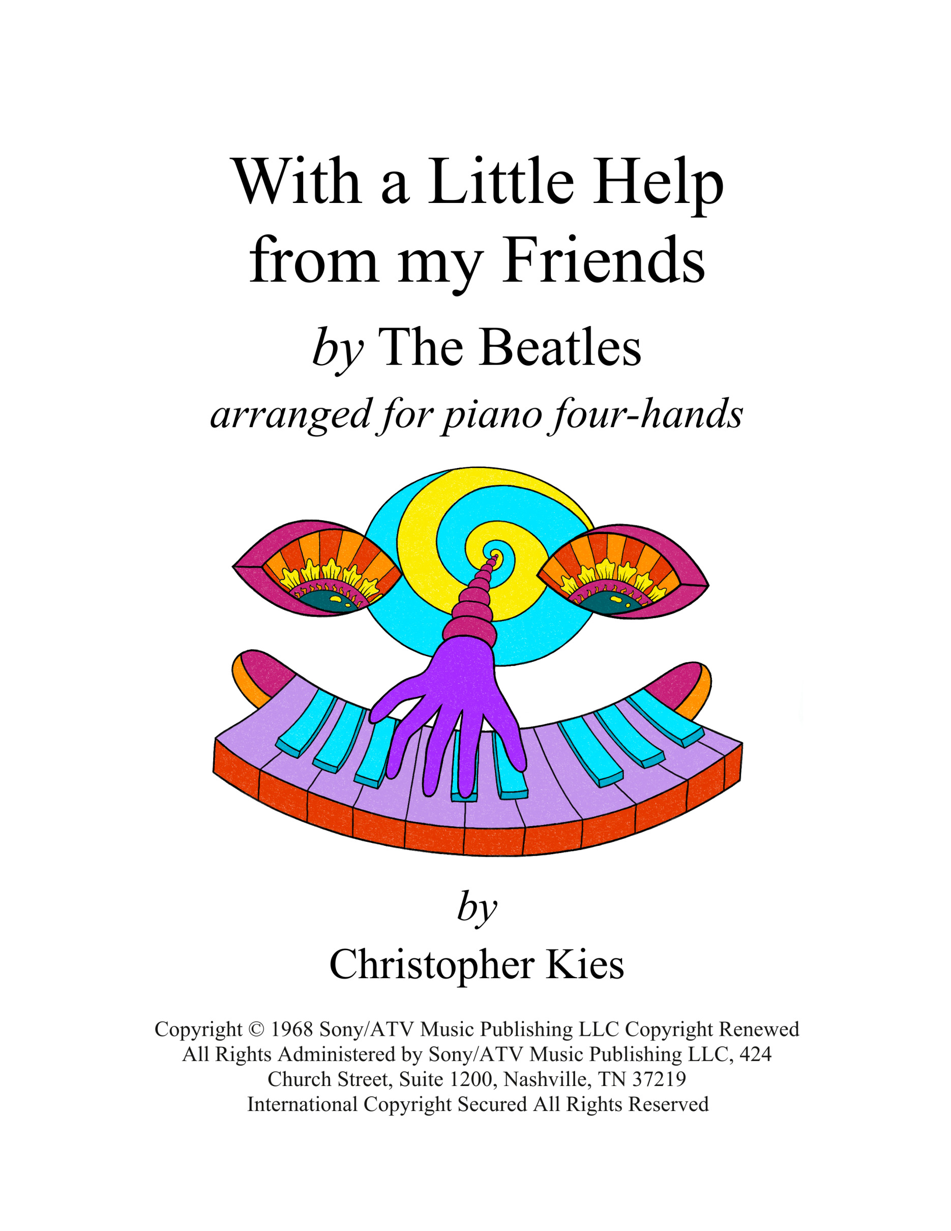 Cover of With a Little Help from My Friends by The Beatles, Piano Four-hands category entry